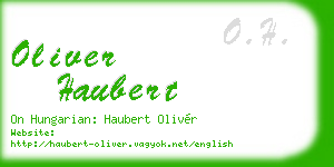 oliver haubert business card