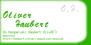oliver haubert business card